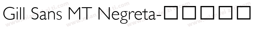 Gill Sans MT Negreta字体转换
